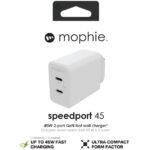 آداپتور موفی مدل SpeedPort ظرفیت ۴۵ وات دو پورت USB-C - تصویر 4
